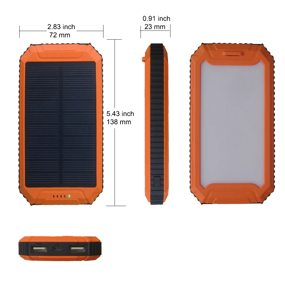 Solar Power Bank 10,000 mAh