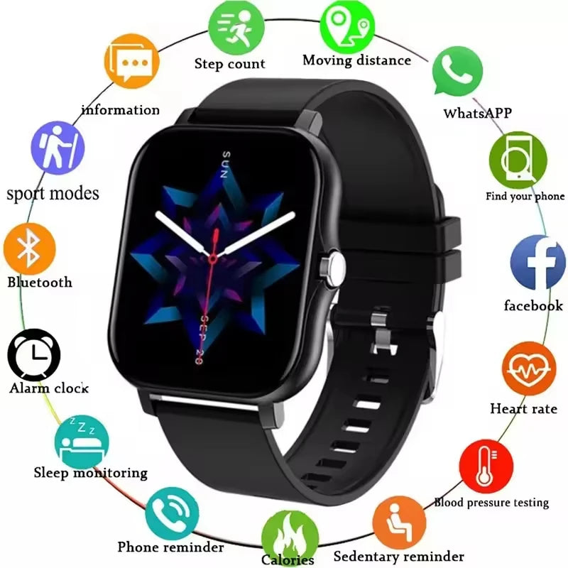 New Electronic Multifunctional Step Counter Iphone Waterproof Sleep Heart Rate Monitor Tracker IOS Fitness Sports Smart Watch