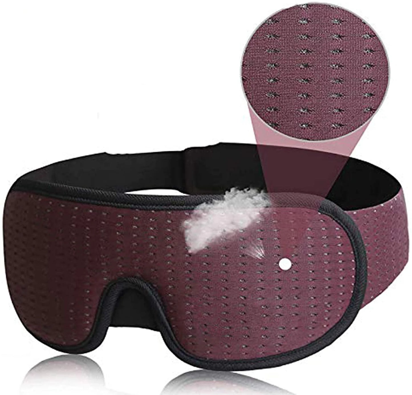 3D Contoured Sleep Eye Mask – Soft Padded Light Blocking Blindfold