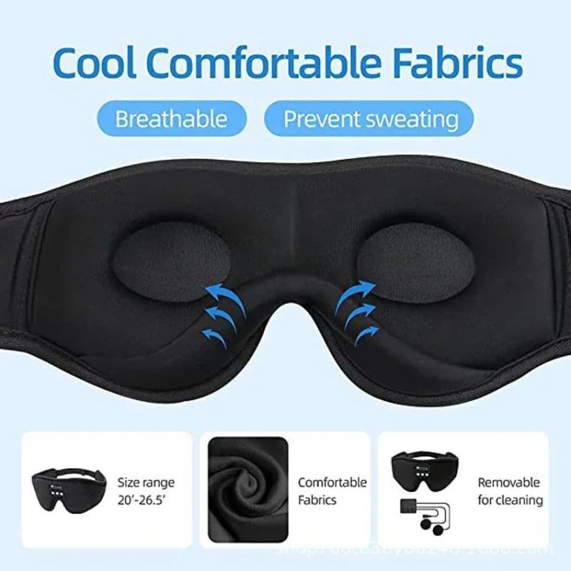 3D Bluetooth Sleep Headphones Eye Mask