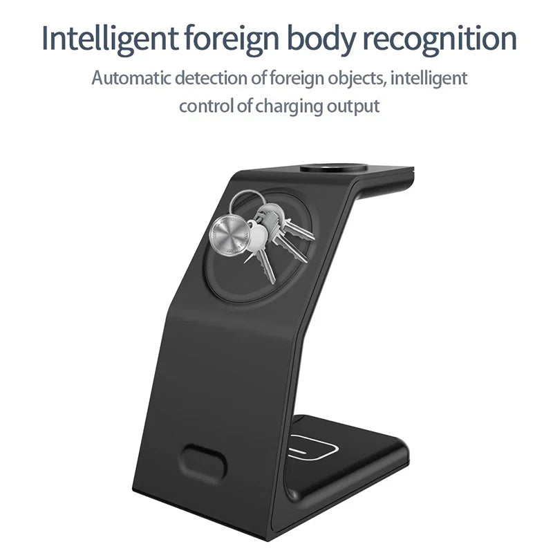 200W 3-in-1 Magnetic Wireless Charger Stand – Fast Charging Station for MagSafe iPhone 16/15/14/13, Apple Watch & AirPods Pro