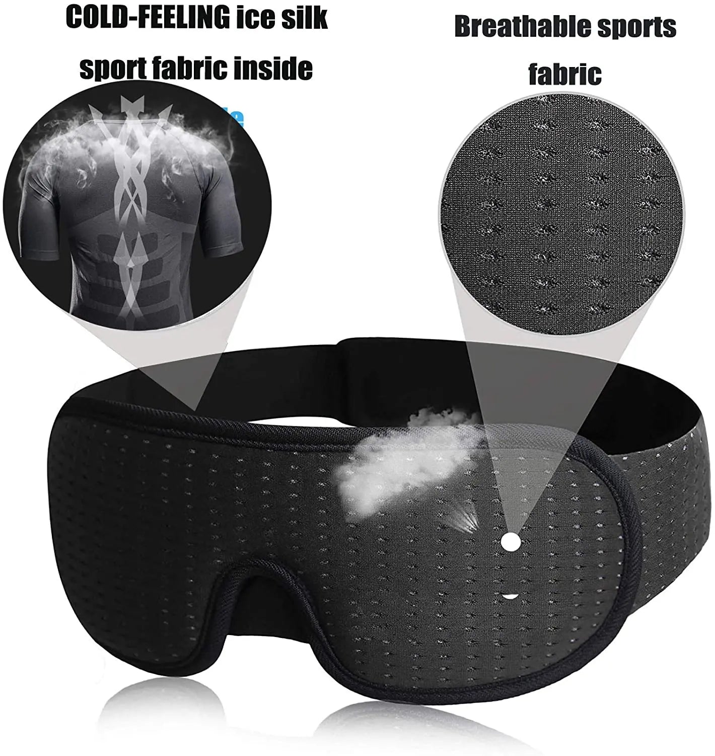 3D Contoured Sleep Eye Mask – Soft Padded Light Blocking Blindfold