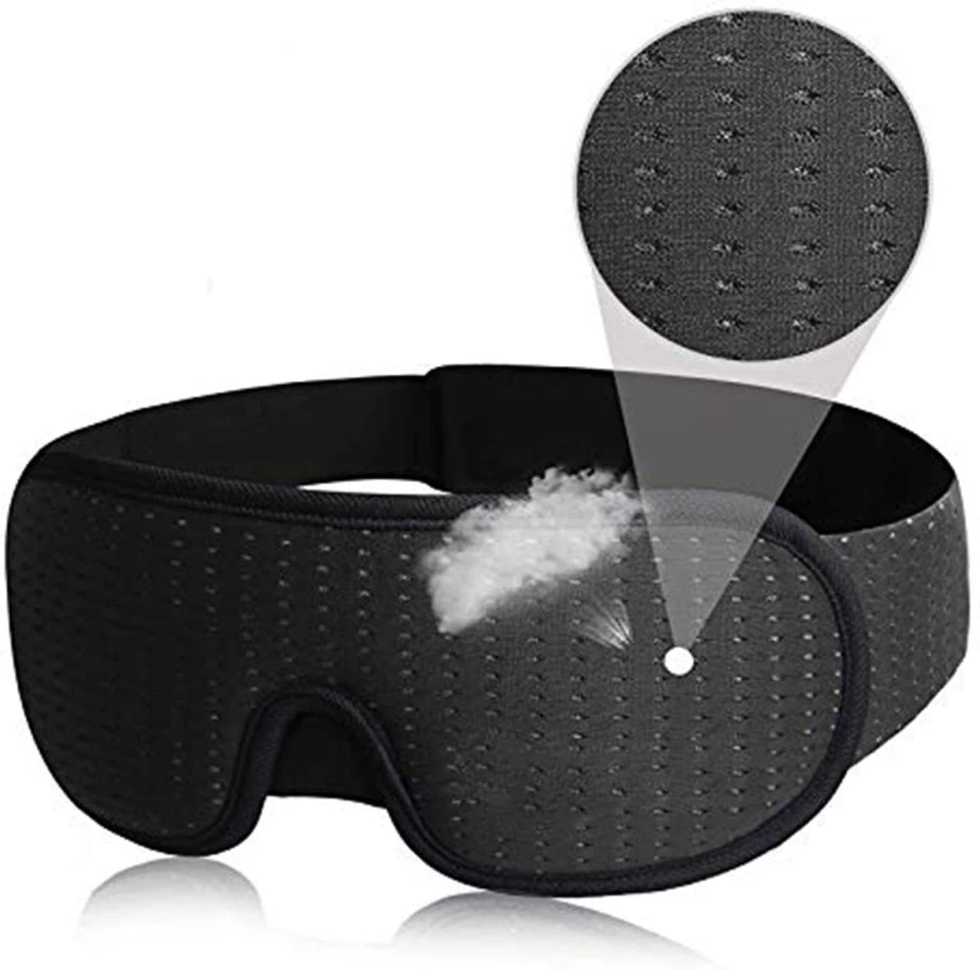 3D Contoured Sleep Eye Mask – Soft Padded Light Blocking Blindfold