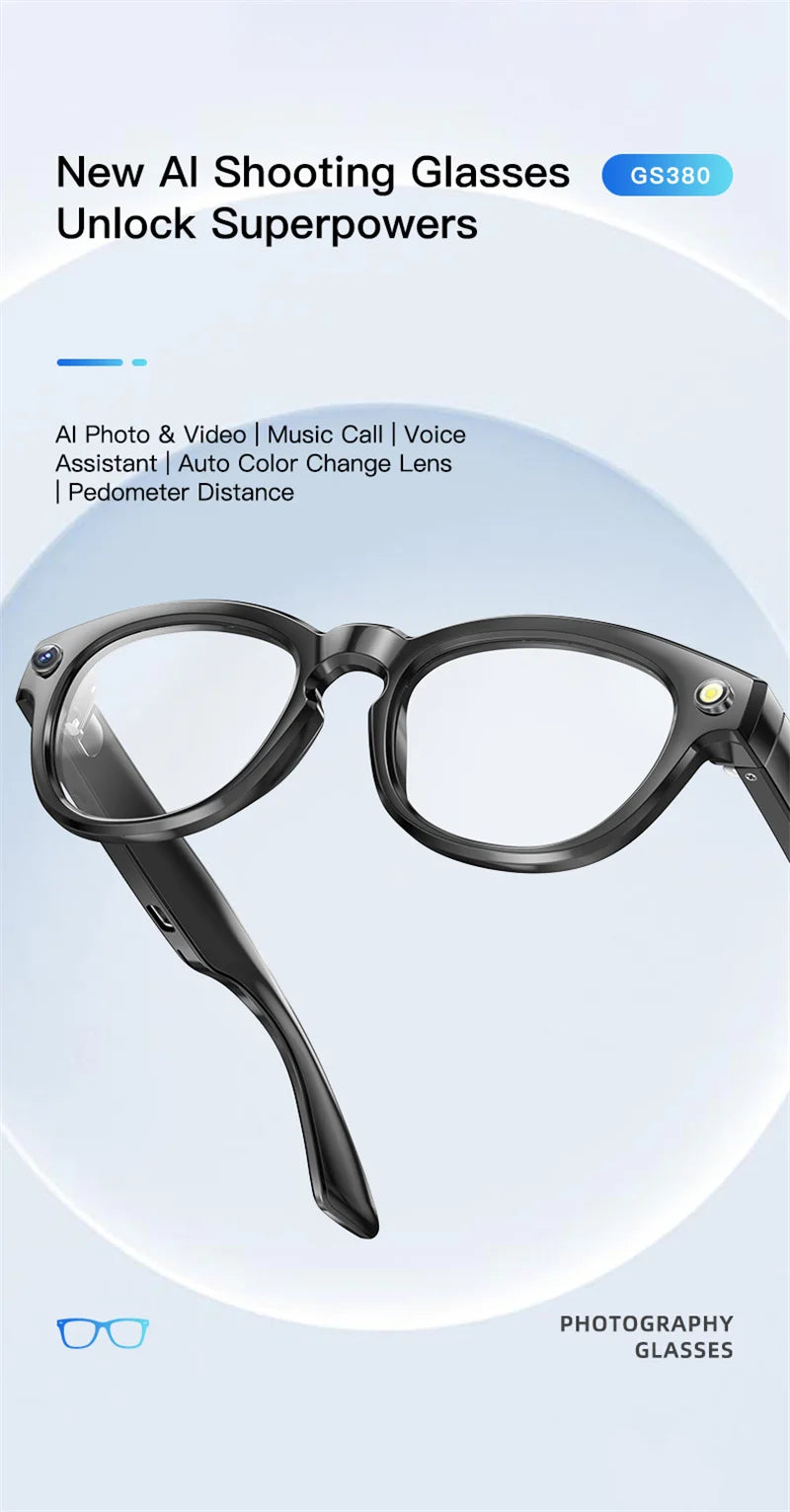 AI AR Video Camera Smart Glasses