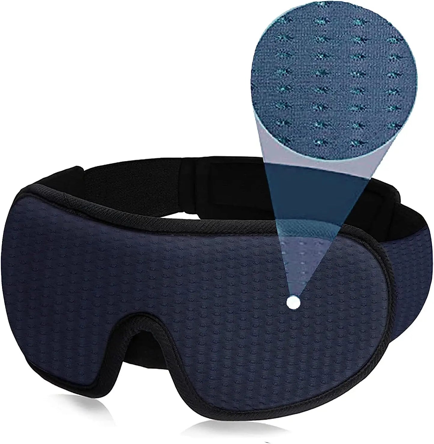3D Contoured Sleep Eye Mask – Soft Padded Light Blocking Blindfold