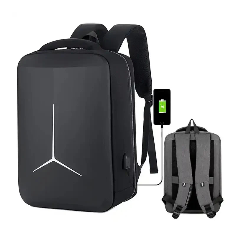 Smart Travel Laptop Backpack – Anti-Theft, Waterproof, USB Charging, Men’s Hard Shell Bag