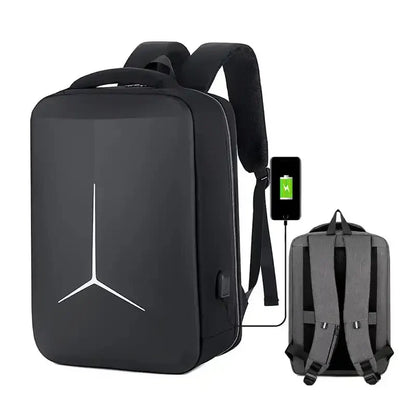 Smart Travel Laptop Backpack – Anti-Theft, Waterproof, USB Charging, Men’s Hard Shell Bag