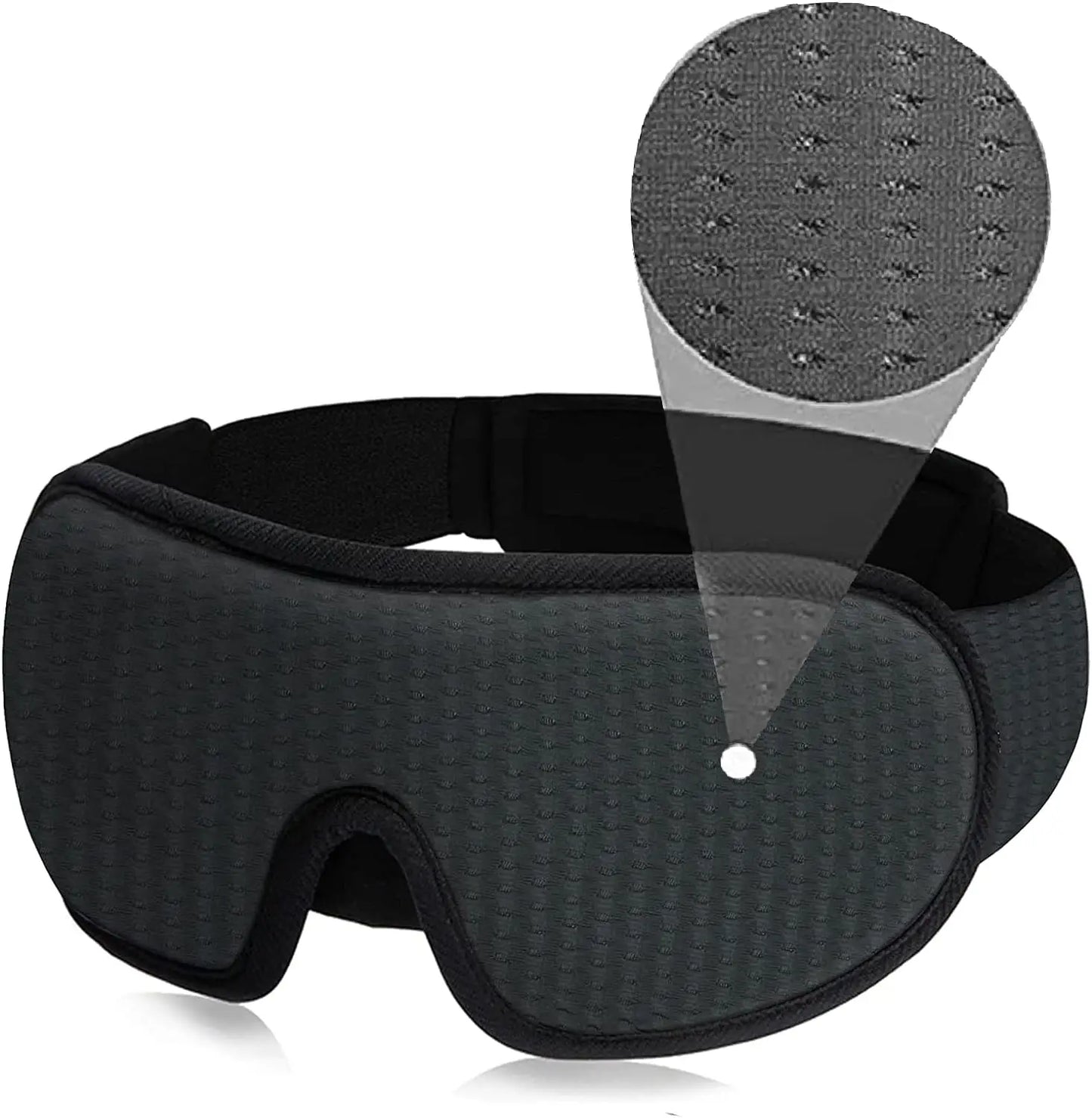 3D Contoured Sleep Eye Mask – Soft Padded Light Blocking Blindfold