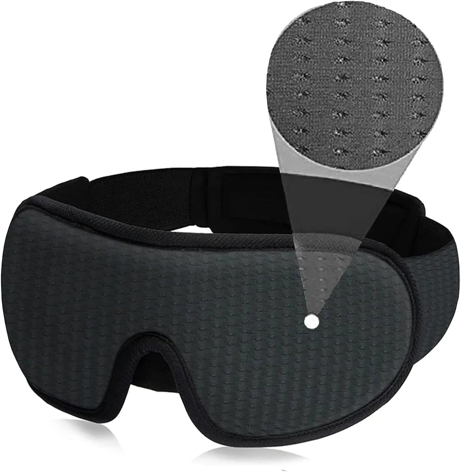 3D Contoured Sleep Eye Mask – Soft Padded Light Blocking Blindfold
