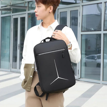 Smart Travel Laptop Backpack – Anti-Theft, Waterproof, USB Charging, Men’s Hard Shell Bag