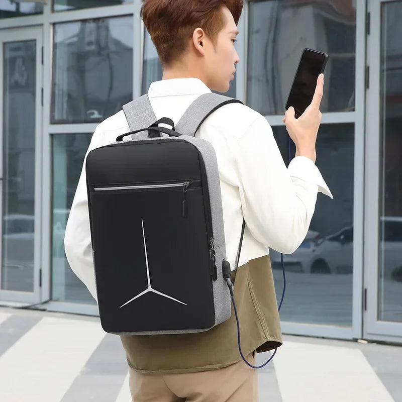 Smart Travel Laptop Backpack – Anti-Theft, Waterproof, USB Charging, Men’s Hard Shell Bag