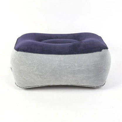Soft Inflatable Footrest Cushion for Travel, Office & Home Relaxation